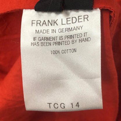【中古品】【メンズ】 FRANK LEDER フランクリーダー 21SS TRIPLE WASH THIN COTTON SHIRT 0916094 トリプル ウォッシュ スィン コットンシャツ 長袖 トップス 141-250813-KS-02-tei サイズ：M カラー：オレンジ 万代Net店