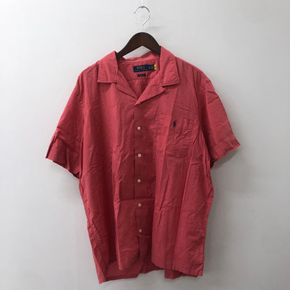 【中古品】【メンズ】 POLO RALPH LAUREN ポロ・ラルフローレン OPEN COLLAR S/S SHIRT 710870303002 オープンカラー ショートスリーブ シャツ 半袖 トップス 147-250813-KS-15-tei サイズ：XL カラー：レッド 万代Net店