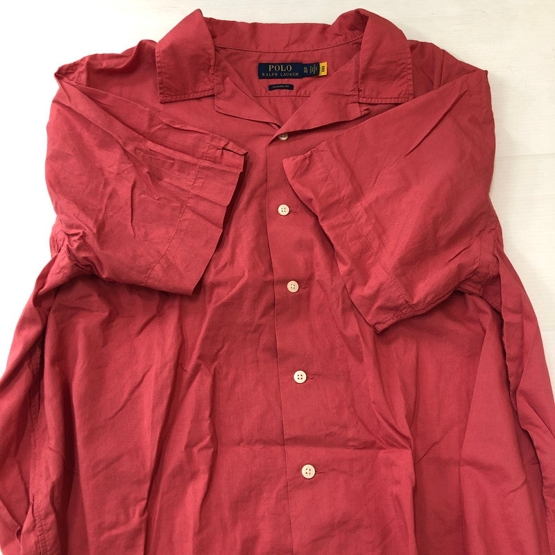 【中古品】【メンズ】 POLO RALPH LAUREN ポロ・ラルフローレン OPEN COLLAR S/S SHIRT 710870303002 オープンカラー ショートスリーブ シャツ 半袖 トップス 147-250813-KS-15-tei サイズ：XL カラー：レッド 万代Net店