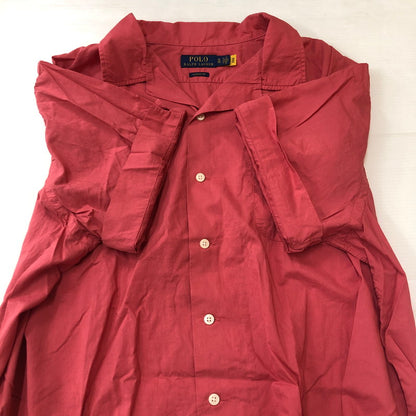 【中古品】【メンズ】 POLO RALPH LAUREN ポロ・ラルフローレン OPEN COLLAR S/S SHIRT 710870303002 オープンカラー ショートスリーブ シャツ 半袖 トップス 147-250813-KS-15-tei サイズ：XL カラー：レッド 万代Net店