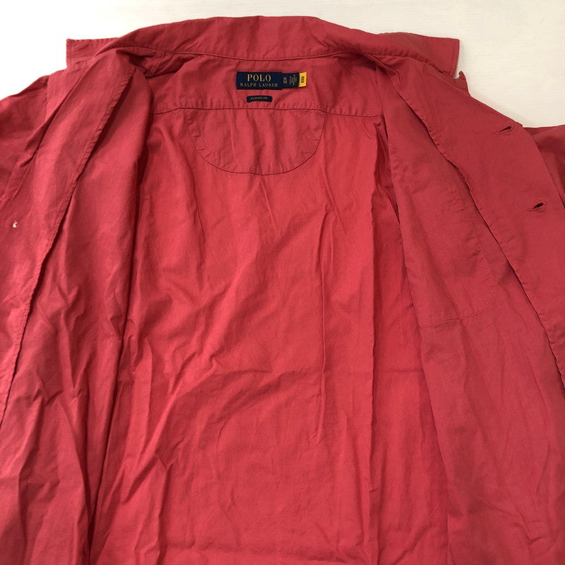 【中古品】【メンズ】 POLO RALPH LAUREN ポロ・ラルフローレン OPEN COLLAR S/S SHIRT 710870303002 オープンカラー ショートスリーブ シャツ 半袖 トップス 147-250813-KS-15-tei サイズ：XL カラー：レッド 万代Net店