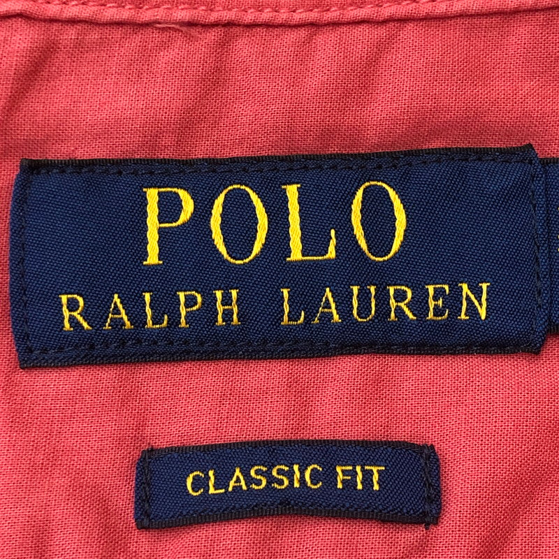 【中古品】【メンズ】 POLO RALPH LAUREN ポロ・ラルフローレン OPEN COLLAR S/S SHIRT 710870303002 オープンカラー ショートスリーブ シャツ 半袖 トップス 147-250813-KS-15-tei サイズ：XL カラー：レッド 万代Net店