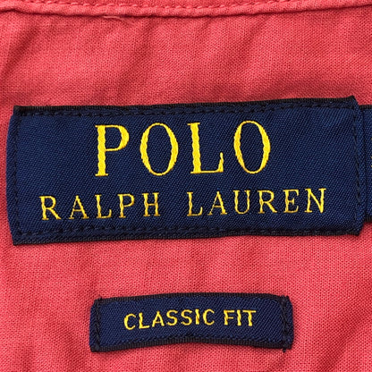 【中古品】【メンズ】 POLO RALPH LAUREN ポロ・ラルフローレン OPEN COLLAR S/S SHIRT 710870303002 オープンカラー ショートスリーブ シャツ 半袖 トップス 147-250813-KS-15-tei サイズ：XL カラー：レッド 万代Net店