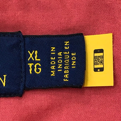 【中古品】【メンズ】 POLO RALPH LAUREN ポロ・ラルフローレン OPEN COLLAR S/S SHIRT 710870303002 オープンカラー ショートスリーブ シャツ 半袖 トップス 147-250813-KS-15-tei サイズ：XL カラー：レッド 万代Net店