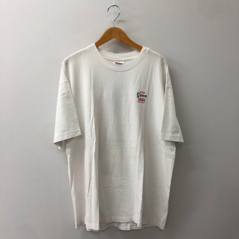 【中古品】【メンズ】 UNKNOWN 90's CUERVO1800 PRINT S/S TEE 90年代 クエルボ 1800 プリント ショートスリーブ Tシャツ 半袖 トップス HANES BODY 145-250813-KS-25-tei サイズ：XL カラー：ホワイト 万代Net店