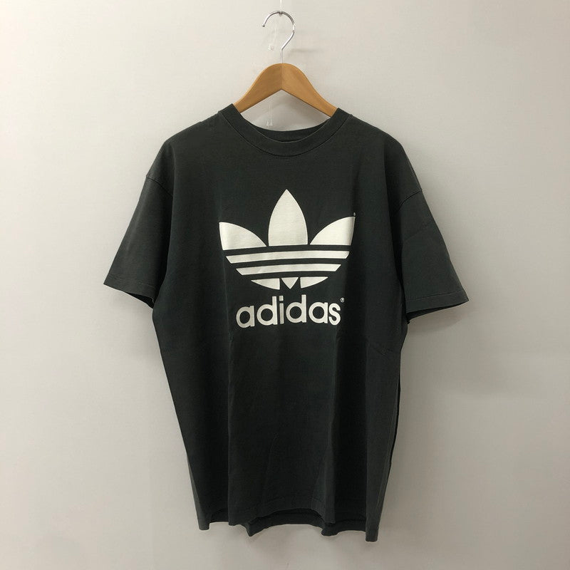 【中古品】【メンズ】 adidas アディダス 90's TREFOIL LOGO PRINT S/S TEE 90年代 トレフォイル ロゴ プリント ショートスリーブ Tシャツ 半袖 トップス 148-250813-KS-26-tei サイズ：L カラー：ブラック 万代Net店