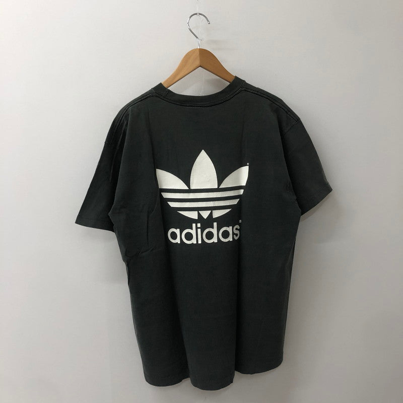 【中古品】【メンズ】 adidas アディダス 90's TREFOIL LOGO PRINT S/S TEE 90年代 トレフォイル ロゴ プリント ショートスリーブ Tシャツ 半袖 トップス 148-250813-KS-26-tei サイズ：L カラー：ブラック 万代Net店