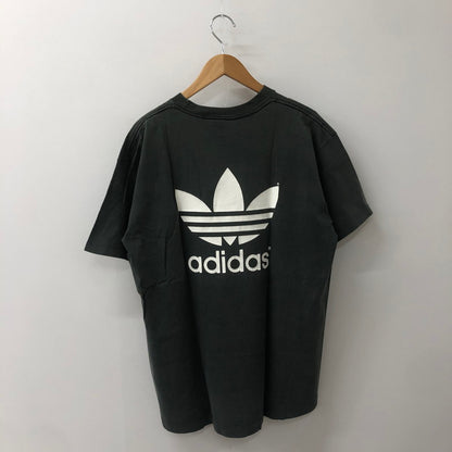 【中古品】【メンズ】 adidas アディダス 90's TREFOIL LOGO PRINT S/S TEE 90年代 トレフォイル ロゴ プリント ショートスリーブ Tシャツ 半袖 トップス 148-250813-KS-26-tei サイズ：L カラー：ブラック 万代Net店