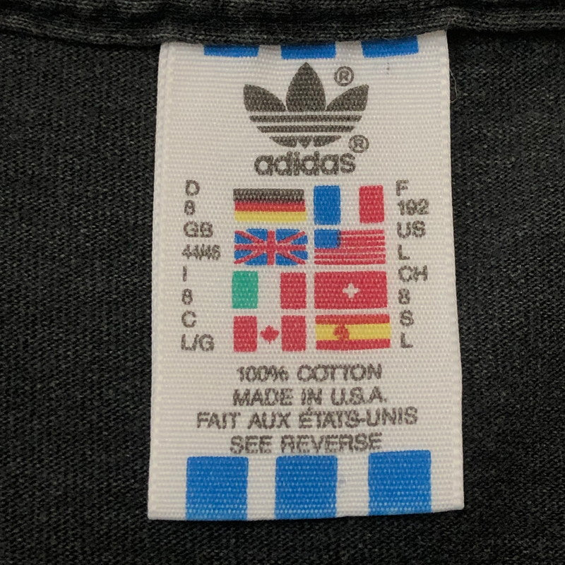 【中古品】【メンズ】 adidas アディダス 90's TREFOIL LOGO PRINT S/S TEE 90年代 トレフォイル ロゴ プリント ショートスリーブ Tシャツ 半袖 トップス 148-250813-KS-26-tei サイズ：L カラー：ブラック 万代Net店