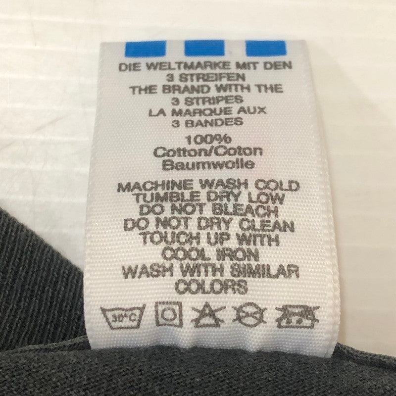 【中古品】【メンズ】 adidas アディダス 90's TREFOIL LOGO PRINT S/S TEE 90年代 トレフォイル ロゴ プリント ショートスリーブ Tシャツ 半袖 トップス 148-250813-KS-26-tei サイズ：L カラー：ブラック 万代Net店