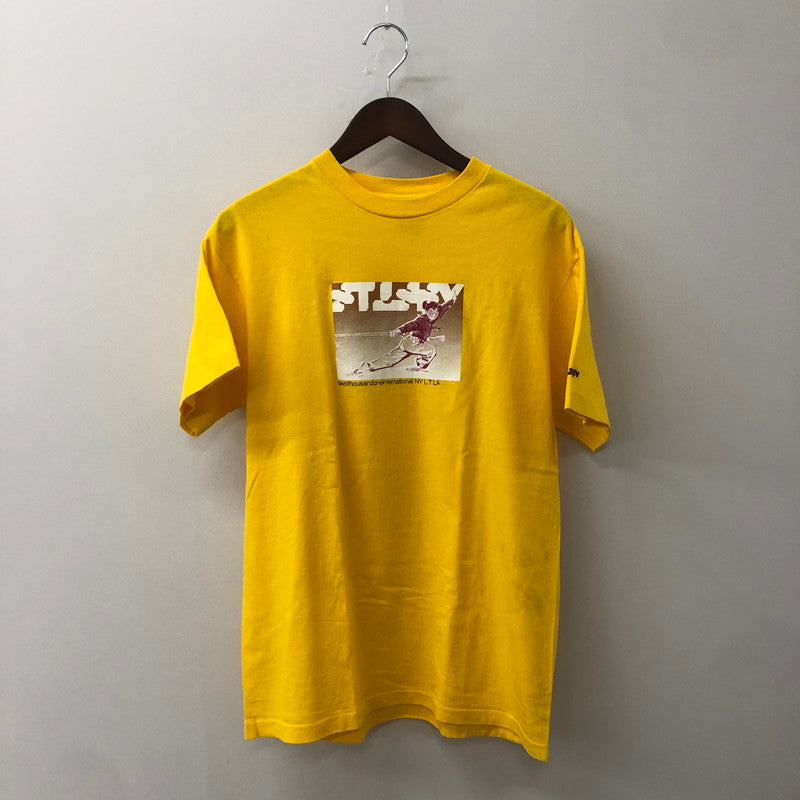【中古品】【メンズ】 STUSSY ステューシー 90's CHINA GIRL PRINT S/S TEE 90年代 チャイナガール プリント ショートスリーブ Tシャツ 半袖 トップス 142-250813-KS-21-fuz サイズ：M カラー：イエロー/ブラウン/ブラック 万代Net店