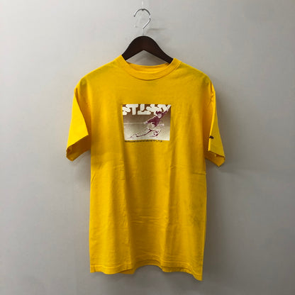【中古品】【メンズ】 STUSSY ステューシー 90's CHINA GIRL PRINT S/S TEE 90年代 チャイナガール プリント ショートスリーブ Tシャツ 半袖 トップス 142-250813-KS-21-fuz サイズ：M カラー：イエロー/ブラウン/ブラック 万代Net店