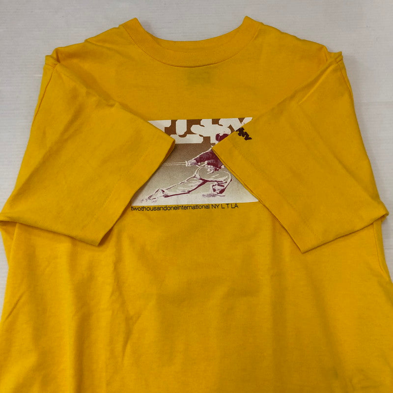 【中古品】【メンズ】 STUSSY ステューシー 90's CHINA GIRL PRINT S/S TEE 90年代 チャイナガール プリント ショートスリーブ Tシャツ 半袖 トップス 142-250813-KS-21-fuz サイズ：M カラー：イエロー/ブラウン/ブラック 万代Net店
