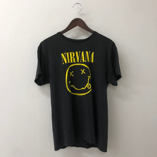 【中古品】【メンズ】 DELTA PRO WEIGHT デルタプロウェイト 90's NIRVANA SMILE TEE S/S 90年代 ニルヴァーナ スマイル Tシャツ ショートスリーブ トップス 半袖 145-250816-ts-19-tei サイズ：表記無し 下記参照 カラー：ブラック 万代Net店
