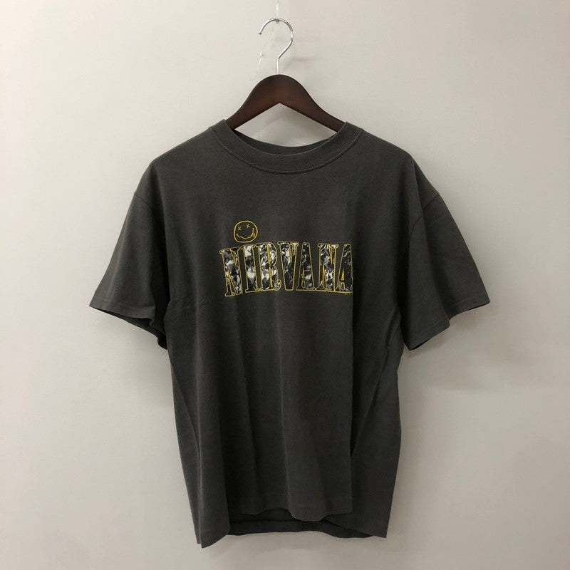 【中古品】【メンズ】 M＆O KNITS エムアンドオーニットズ 90's NIRVANA SMILE TEE S/S 90年代 ニルヴァーナ スマイル Tシャツ トップス 半袖 145-250816-ts-20-tei サイズ：M カラー：グレー 万代Net店