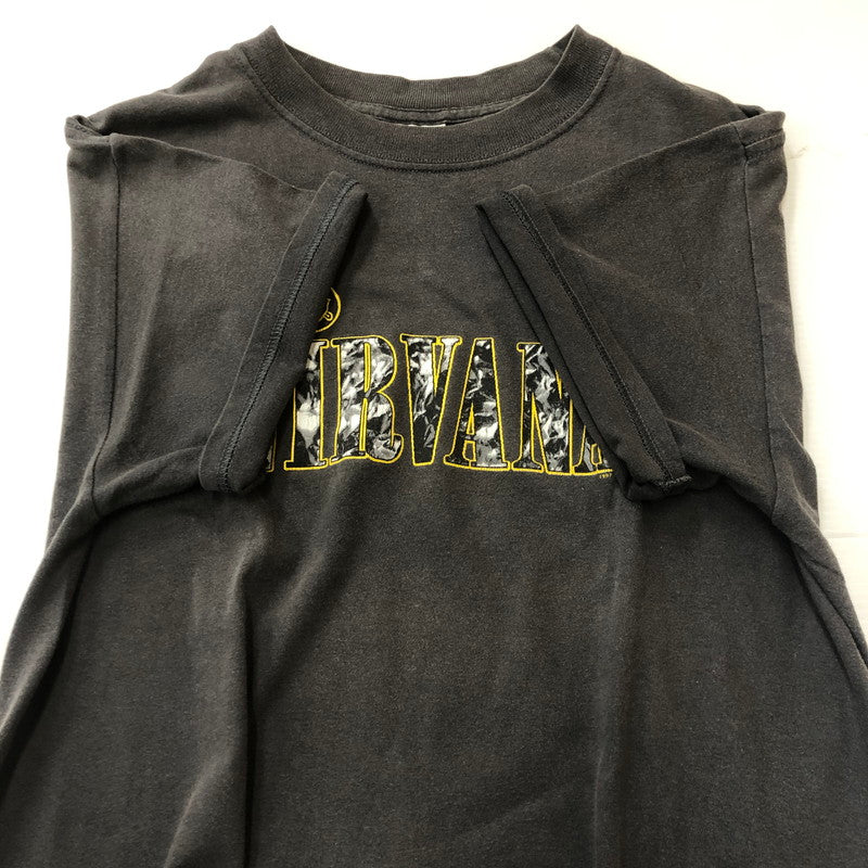 【中古品】【メンズ】 M＆O KNITS エムアンドオーニットズ 90's NIRVANA SMILE TEE S/S 90年代 ニルヴァーナ スマイル Tシャツ トップス 半袖 145-250816-ts-20-tei サイズ：M カラー：グレー 万代Net店