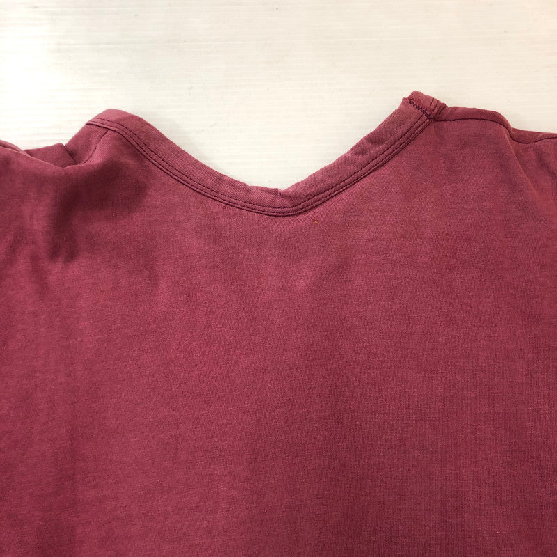 【現状渡し品】【メンズ】 Champion チャンピオン 70’s PICTOGRAM REVERSIBLE S/S TEE VINTAGE 70年代 ピクトグラム リバーシブル ショートスリーブ Tシャツ 半袖 トップス ヴィンテージ 145-250820-KS-17-tei サイズ：M カラー：ボルドー/イエロー 万代Net店