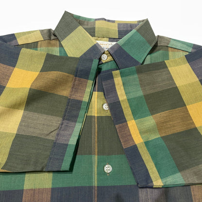【現状渡し品】【メンズ】 BRENT ブレント 70’s VINTAGE CHECK S/S SHIRT 70年代 ヴィンテージ チェック ショートスリーブ シャツ 半袖 トップス 145-260723-sa-13-tei サイズ：S カラー：チェック 万代Net店