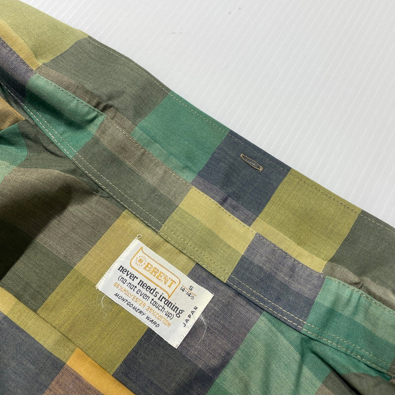 【現状渡し品】【メンズ】 BRENT ブレント 70’s VINTAGE CHECK S/S SHIRT 70年代 ヴィンテージ チェック ショートスリーブ シャツ 半袖 トップス 145-260723-sa-13-tei サイズ：S カラー：チェック 万代Net店
