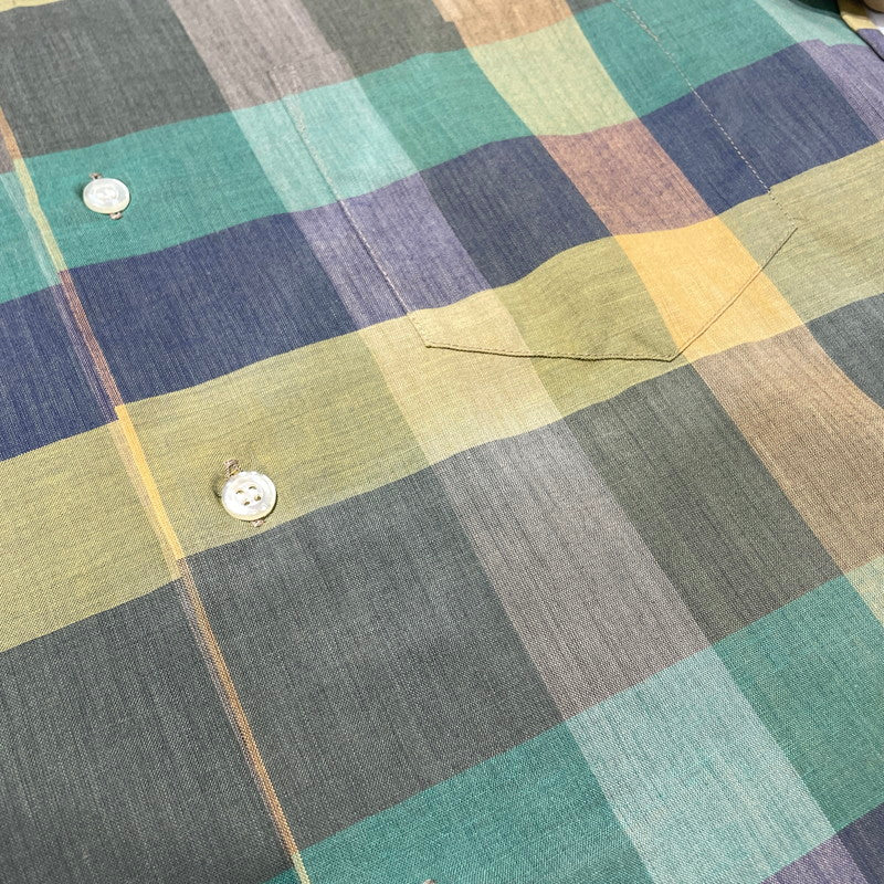 【現状渡し品】【メンズ】 BRENT ブレント 70’s VINTAGE CHECK S/S SHIRT 70年代 ヴィンテージ チェック ショートスリーブ シャツ 半袖 トップス 145-260723-sa-13-tei サイズ：S カラー：チェック 万代Net店