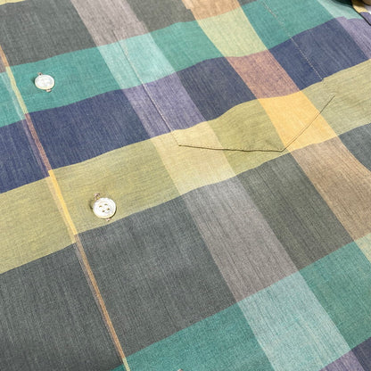 【現状渡し品】【メンズ】 BRENT ブレント 70’s VINTAGE CHECK S/S SHIRT 70年代 ヴィンテージ チェック ショートスリーブ シャツ 半袖 トップス 145-260723-sa-13-tei サイズ：S カラー：チェック 万代Net店