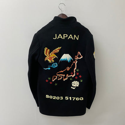 【中古品】【メンズ】 SWINGIN SLILY スウィンギンスライリー EMBROIDERED MELTON WOOL JACKET 刺繍メルトンウールジャケット アウター 145-250817-ts-19-fuz サイズ：M カラー：ブラック 万代Net店