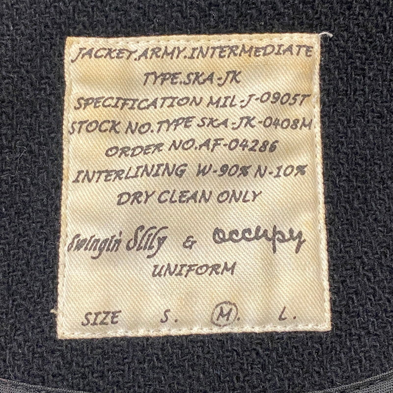 【中古品】【メンズ】 SWINGIN SLILY スウィンギンスライリー EMBROIDERED MELTON WOOL JACKET 刺繍メルトンウールジャケット アウター 145-250817-ts-19-fuz サイズ：M カラー：ブラック 万代Net店