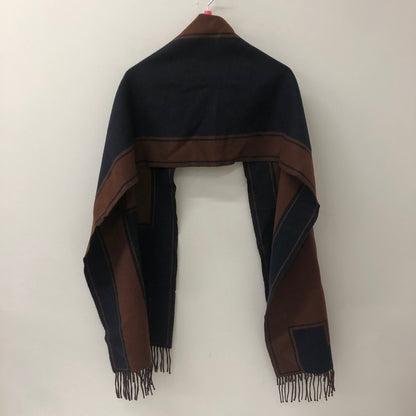 【中古品】【レディース】 HERMES エルメス 24AW Casaque Clefs de H カサック クレフ ドゥ アッシュ ストール マフラー 183-250818-KS-01-tei カラー：cacao/bleu marine 万代Net店