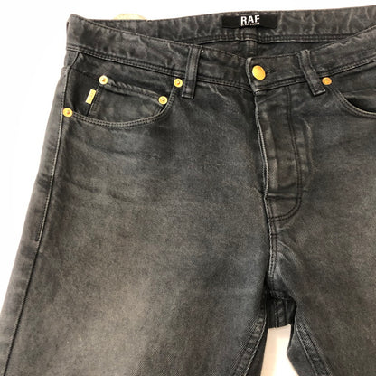 【中古品】【メンズ】 RAF BY RAF SIMONS ラフバイラフシモンズ BUTTON FLY DENIM PANTS J060 D117 WR01 ボタンフライ デニムパンツ ボトムス ジーンズ 152-250831-KS-22-tei サイズ：30 カラー：ブラック 万代Net店