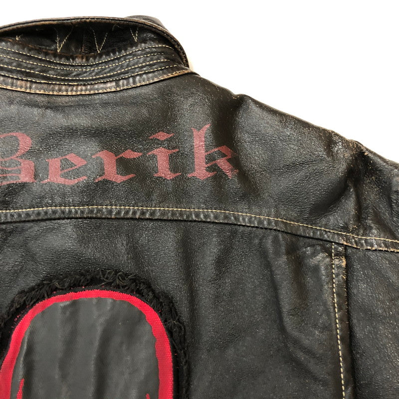 【現状渡し品】【メンズ】 BERIK REVOLUTION ベリックレボリューション LEATHER JACKET レザージャケット アウター ライダース 145-250825-KS-24-tei サイズ：L カラー：ブラック 万代Net店