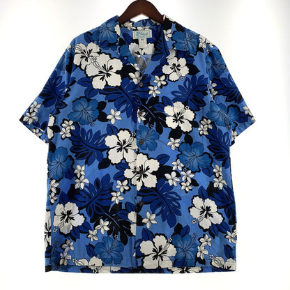 【中古品】【メンズ】 KOLEKOLE コレコレ 90’s ALOHA SHIRT 104 90年代 アロハシャツ 半袖 トップス ハイビスカス 145-260703-yo-08-tei サイズ：M カラー：ブルー 万代Net店