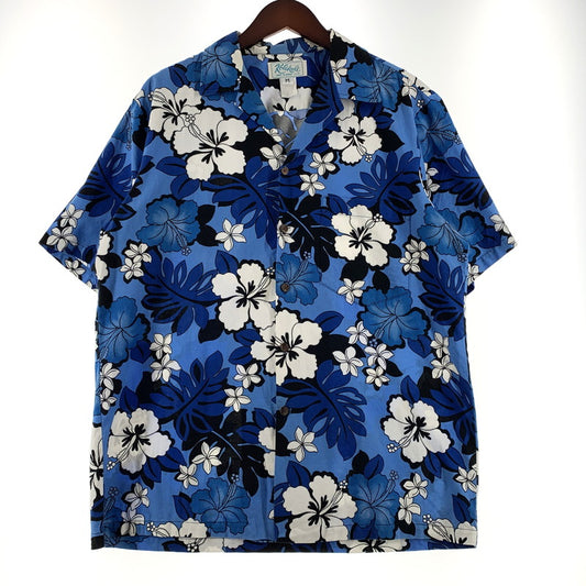 【中古品】【メンズ】 KOLEKOLE コレコレ 90’s ALOHA SHIRT 104 90年代 アロハシャツ 半袖 トップス ハイビスカス 145-260703-yo-08-tei サイズ：M カラー：ブルー 万代Net店