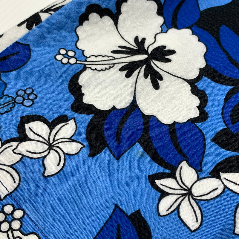 【中古品】【メンズ】 KOLEKOLE コレコレ 90’s ALOHA SHIRT 104 90年代 アロハシャツ 半袖 トップス ハイビスカス 145-260703-yo-08-tei サイズ：M カラー：ブルー 万代Net店
