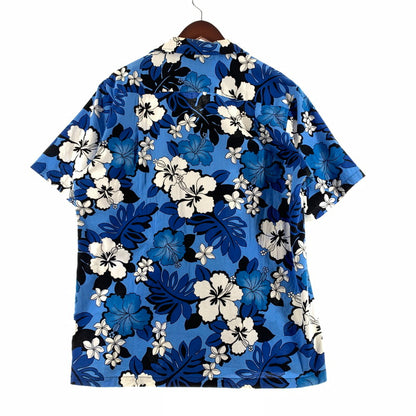 【中古品】【メンズ】 KOLEKOLE コレコレ 90’s ALOHA SHIRT 104 90年代 アロハシャツ 半袖 トップス ハイビスカス 145-260703-yo-08-tei サイズ：M カラー：ブルー 万代Net店