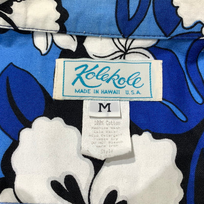 【中古品】【メンズ】 KOLEKOLE コレコレ 90’s ALOHA SHIRT 104 90年代 アロハシャツ 半袖 トップス ハイビスカス 145-260703-yo-08-tei サイズ：M カラー：ブルー 万代Net店