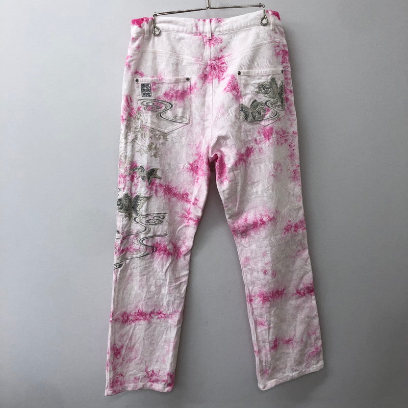 【中古品】【メンズ】 絡繰魂 カラクリダマシイ COTTON JAPANESE PATTERNS PANTS 282814 コットン ジャパニーズ パターン パンツ ボトムス 158-250831-KS-29-tei サイズ：34 カラー：ホワイト 万代Net店