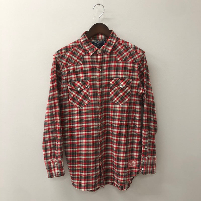 【中古品】【メンズ】 POLO SPORTS ポロスポーツ 90’s L/S CHECK WESTERN SHIRT HS-RS-BA4617 90年代 ロングスリーブ チェック ウエスタンシャツ 長袖 トップス 147-250818-KS-30-tei サイズ：M カラー：マルチカラー 万代Net店