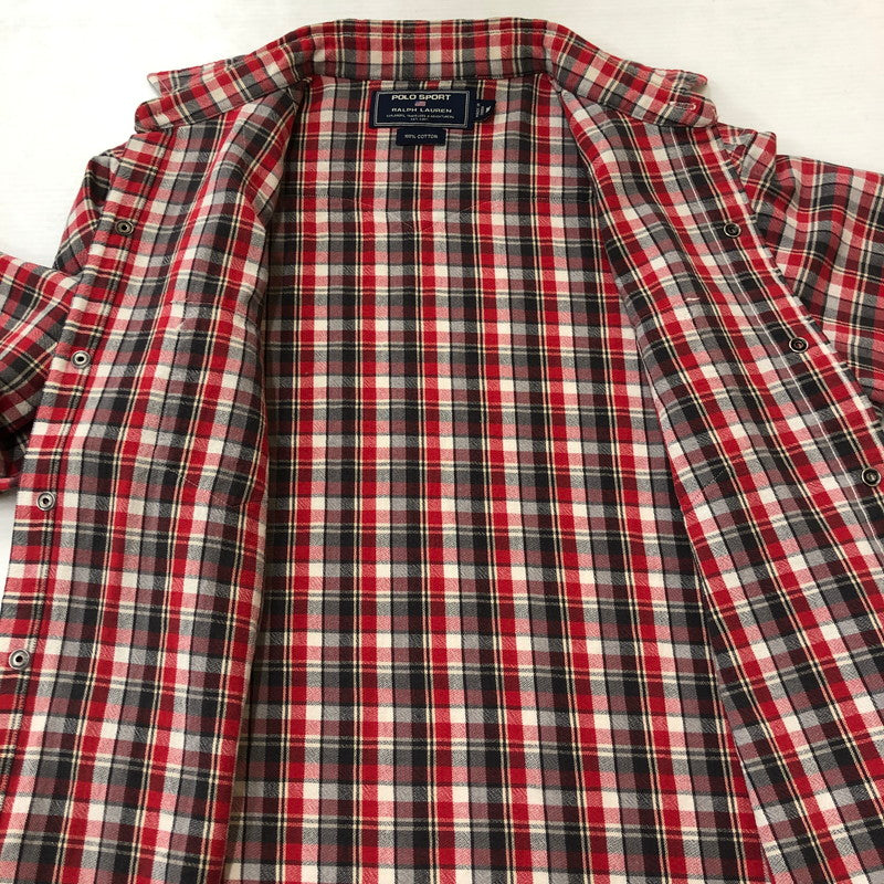 【中古品】【メンズ】 POLO SPORTS ポロスポーツ 90’s L/S CHECK WESTERN SHIRT HS-RS-BA4617 90年代 ロングスリーブ チェック ウエスタンシャツ 長袖 トップス 147-250818-KS-30-tei サイズ：M カラー：マルチカラー 万代Net店