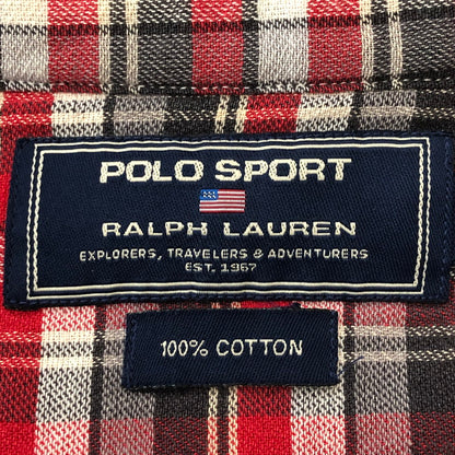 【中古品】【メンズ】 POLO SPORTS ポロスポーツ 90’s L/S CHECK WESTERN SHIRT HS-RS-BA4617 90年代 ロングスリーブ チェック ウエスタンシャツ 長袖 トップス 147-250818-KS-30-tei サイズ：M カラー：マルチカラー 万代Net店