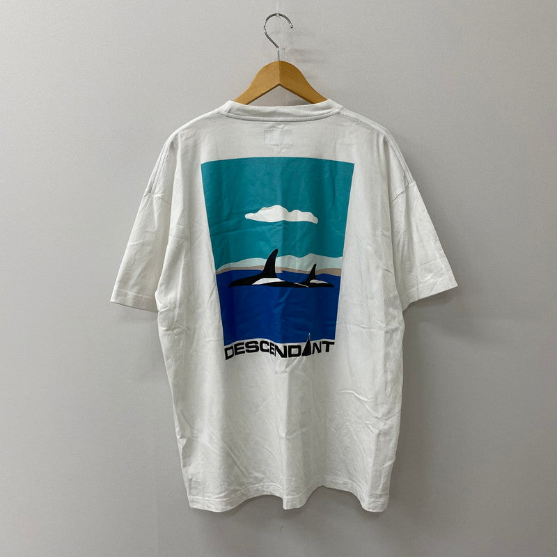 【中古品】【メンズ】 DESCENDANT ディセンダント ENVIRONMENT ORGANIC COTTON S/S 251ATDS-CSM14 エンバイロメンタル オーガニックコットン ショートスリーブ トップス 半袖 142-250817-ts-17-tei サイズ：2 カラー：ホワイト 万代Net店