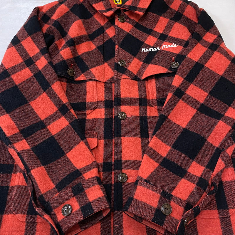 【中古品】【メンズ】 HUMAN MADE ヒューマンメイド WOOL HUNTING JACKET HM28JK031 ウールハンティングジャケット ライトアウター 142-250817-ts-15-tei サイズ：L カラー：レッド 万代Net店