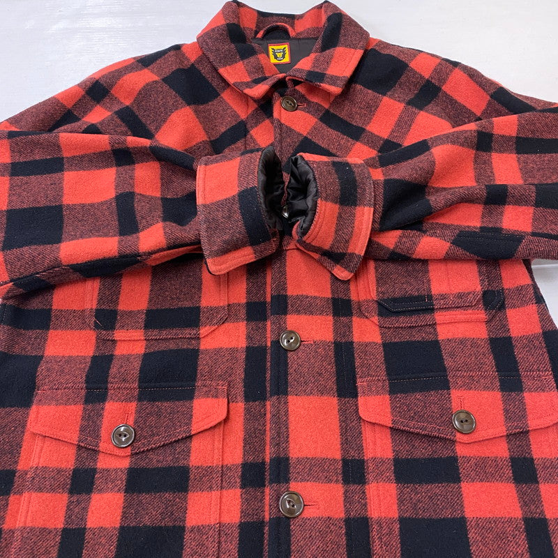 【中古品】【メンズ】 HUMAN MADE ヒューマンメイド WOOL HUNTING JACKET HM28JK031 ウールハンティングジャケット ライトアウター 142-250817-ts-15-tei サイズ：L カラー：レッド 万代Net店