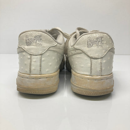 【現状渡し品】【メンズ/レディース】 A BATHING APE アベイシングエイプ BAPE STA LOW 靴 シューズ スニーカー 162-260822-AS-13-hon サイズ：26cm カラー：ホワイト 万代Net店