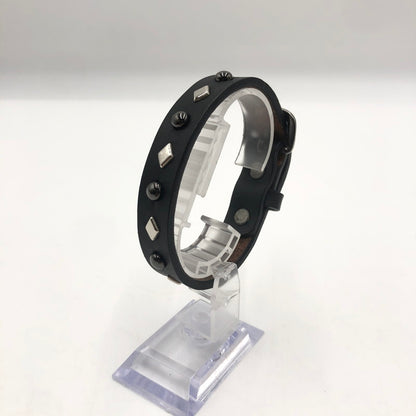 【中古品】【メンズ】 WACKO MARIA ワコマリア × WOLF'S HEAD ウルフズヘッド 別注 コラボ 25SS WRIST BAND 15mm(L) WOLFSHEAD-WM-WB02 リストバンド アクセサリー レザーブレスレット 192-250816-kk-10-tei カラー：ブラック 万代Net店