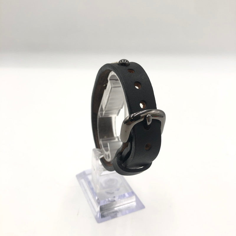 【中古品】【メンズ】 WACKO MARIA ワコマリア × WOLF'S HEAD ウルフズヘッド 別注 コラボ 25SS WRIST BAND 15mm(L) WOLFSHEAD-WM-WB02 リストバンド アクセサリー レザーブレスレット 192-250816-kk-10-tei カラー：ブラック 万代Net店
