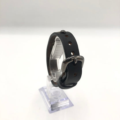 【中古品】【メンズ】 WACKO MARIA ワコマリア × WOLF'S HEAD ウルフズヘッド 別注 コラボ 25SS WRIST BAND 15mm(L) WOLFSHEAD-WM-WB02 リストバンド アクセサリー レザーブレスレット 192-250816-kk-10-tei カラー：ブラック 万代Net店