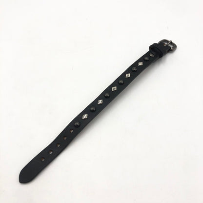 【中古品】【メンズ】 WACKO MARIA ワコマリア × WOLF'S HEAD ウルフズヘッド 別注 コラボ 25SS WRIST BAND 15mm(L) WOLFSHEAD-WM-WB02 リストバンド アクセサリー レザーブレスレット 192-250816-kk-10-tei カラー：ブラック 万代Net店
