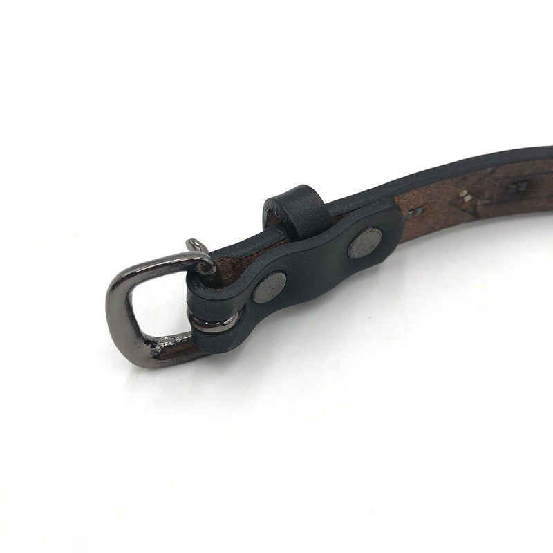 【中古品】【メンズ】 WACKO MARIA ワコマリア × WOLF'S HEAD ウルフズヘッド 別注 コラボ 25SS WRIST BAND 15mm(L) WOLFSHEAD-WM-WB02 リストバンド アクセサリー レザーブレスレット 192-250816-kk-10-tei カラー：ブラック 万代Net店
