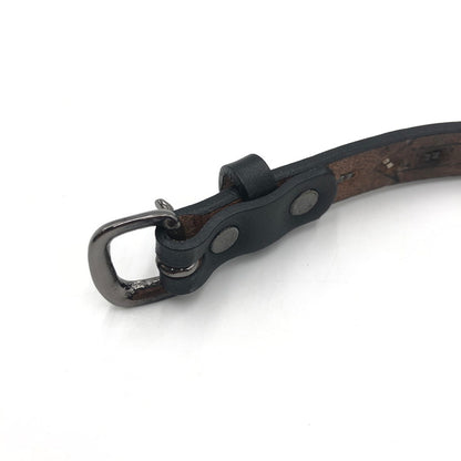 【中古品】【メンズ】 WACKO MARIA ワコマリア × WOLF'S HEAD ウルフズヘッド 別注 コラボ 25SS WRIST BAND 15mm(L) WOLFSHEAD-WM-WB02 リストバンド アクセサリー レザーブレスレット 192-250816-kk-10-tei カラー：ブラック 万代Net店