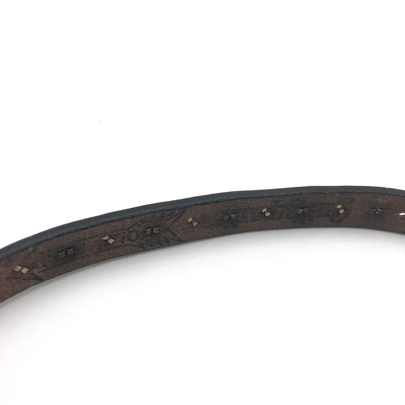 【中古品】【メンズ】 WACKO MARIA ワコマリア × WOLF'S HEAD ウルフズヘッド 別注 コラボ 25SS WRIST BAND 15mm(L) WOLFSHEAD-WM-WB02 リストバンド アクセサリー レザーブレスレット 192-250816-kk-10-tei カラー：ブラック 万代Net店